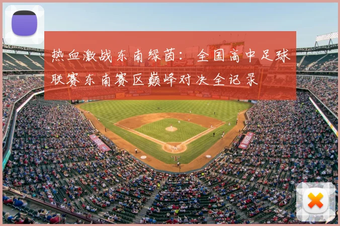 热血激战东南绿茵：全国高中足球联赛东南赛区巅峰对决全记录